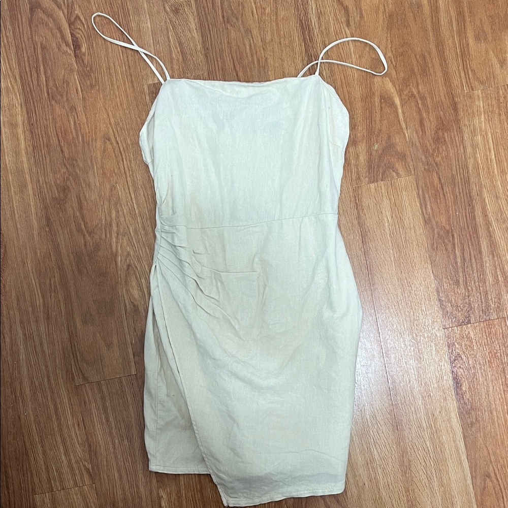 NWT Zara Cream Spaghetti Strap Dress